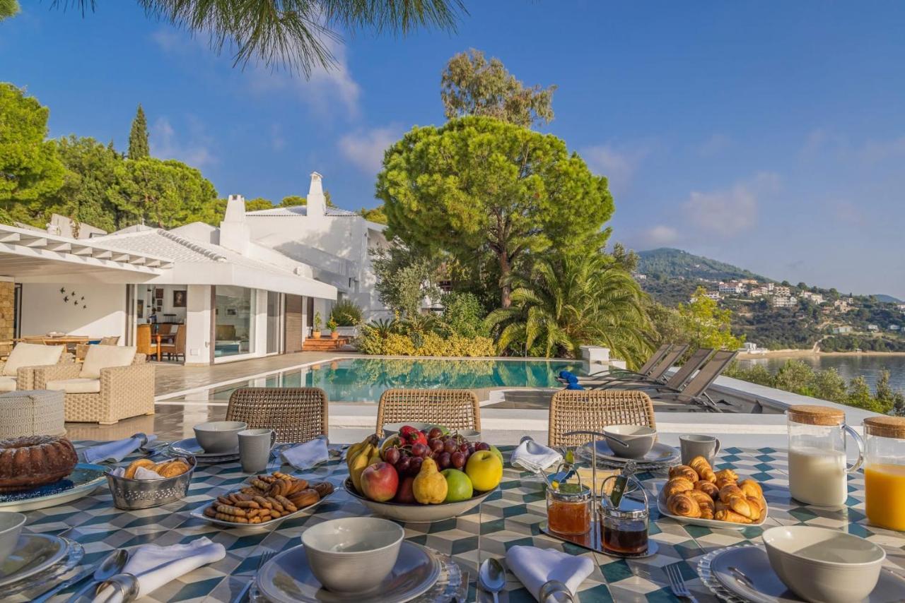 Super Luxury Skiathos Villa Seven Stunning Bedroom Suites Villa Daphne Achliades Achladies  Esterno foto